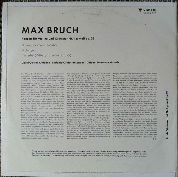 David Oistrach, Max Bruch-1