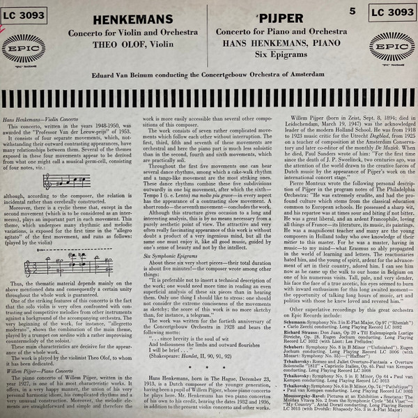 Eduard van Beinum conducting the Concertgebouworkest, Hans Henkemans / Willem Pijper-1