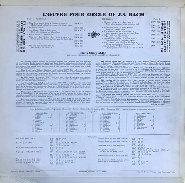 Johann Sebastian Bach J.S. Bach Marie-Claire Alain-1