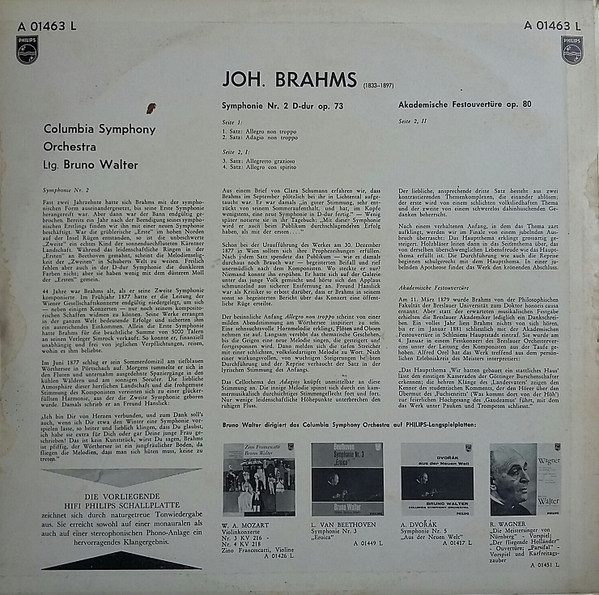 Johannes Brahms - Bruno Walter Leitet Das Columbia Symphony Orchestra-1