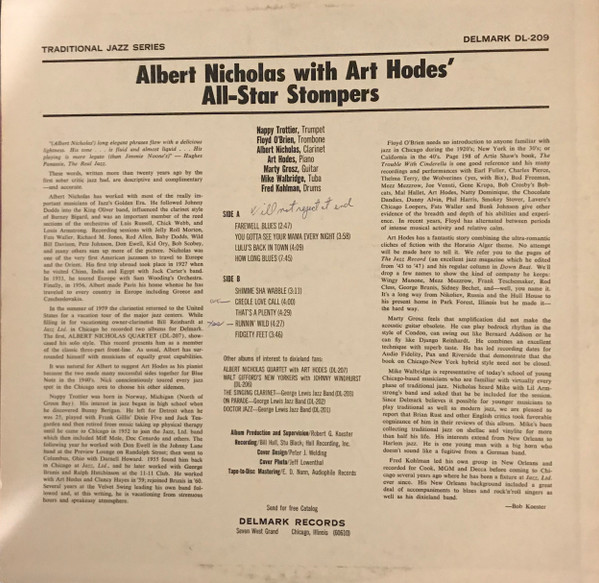 Albert Nicholas With Art Hodes-1