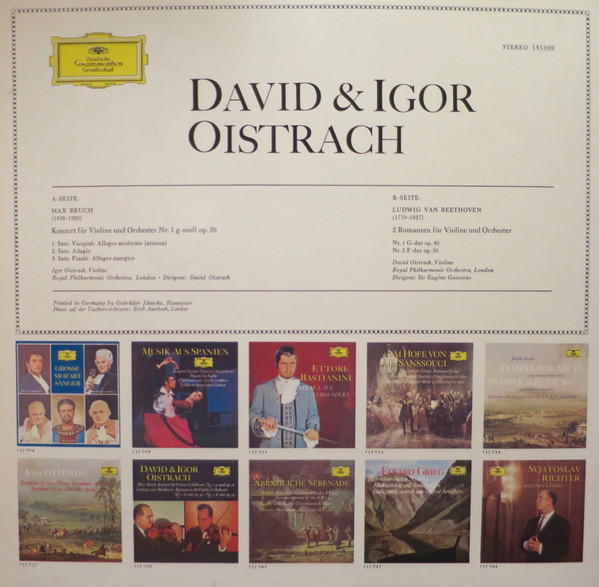 David Oistrach & Igor Oistrach - Max Bruch / Ludwig van Beethoven-1