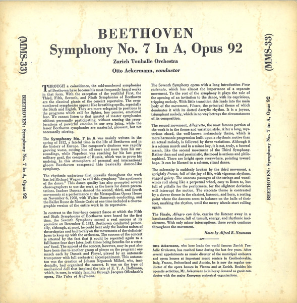 Ludwig Van Beethoven – Tonhalle-Orchester Zürich, Otto Ackermann-1