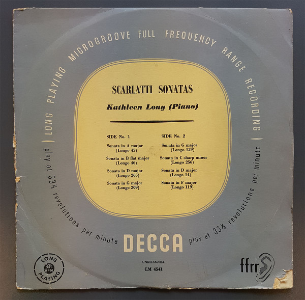 Domenico Scarlatti, Kathleen Long-0