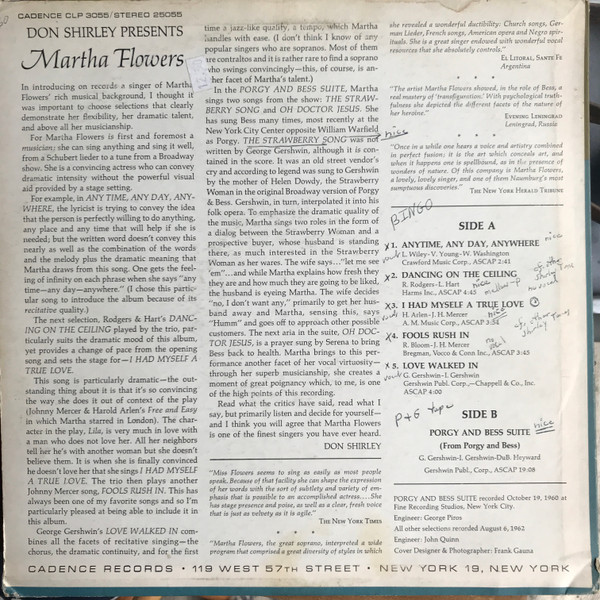 Don Shirley, Martha Flowers-1