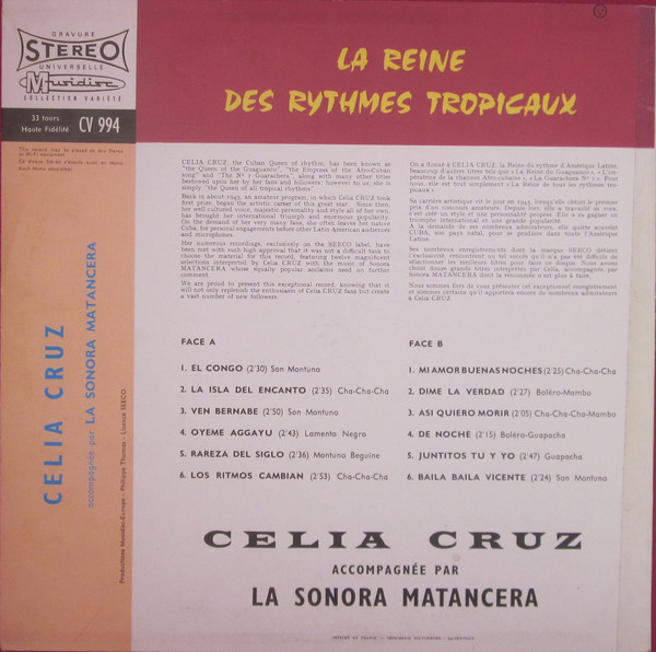 Celia Cruz Accompagnée Par La Sonora Matancera-1