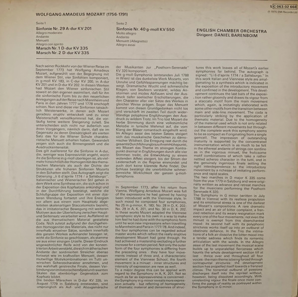English Chamber Orchestra, Daniel Barenboim - Wolfgang Amadeus Mozart-1