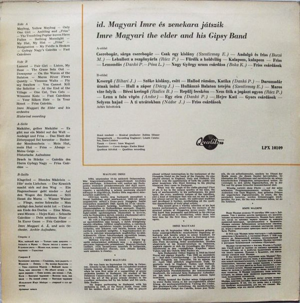 Magyari Imre, Imre Magyari And His Gypsy Orchestra-1