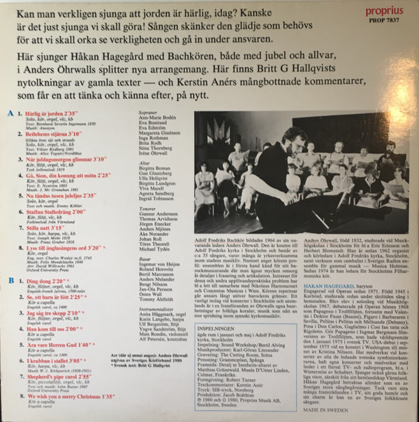 Adolf Fredriks Bachkör, Håkan Hagegård Dirigent: Anders Öhrwall-1
