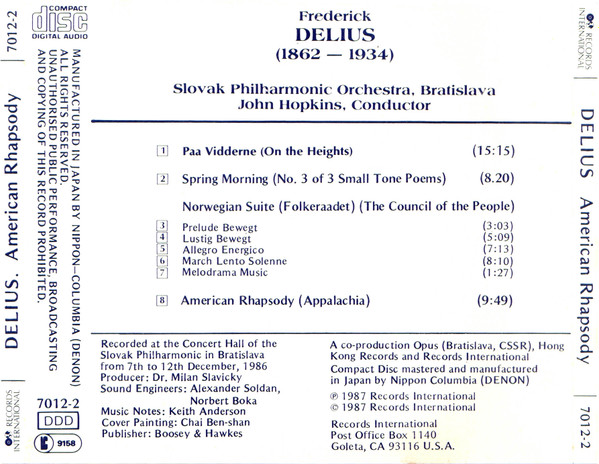 Frederick Delius, Slovak Philharmonic Orchestra, John Hopkins (11)-1