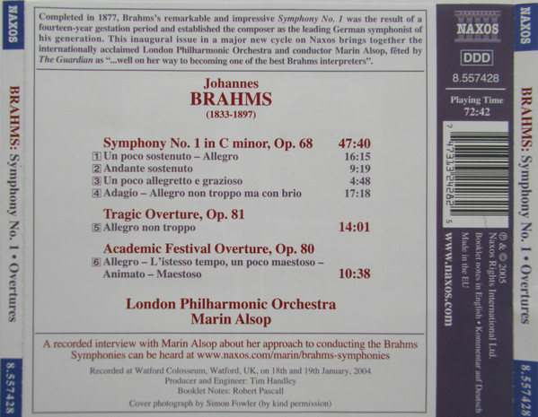 Johannes Brahms - London Philharmonic Orchestra, Marin Alsop-1