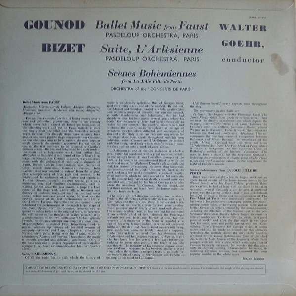 Charles Gounod / Georges Bizet – Orchestre De L'Association Des Concerts Pasdeloup, Walter Goehr-1
