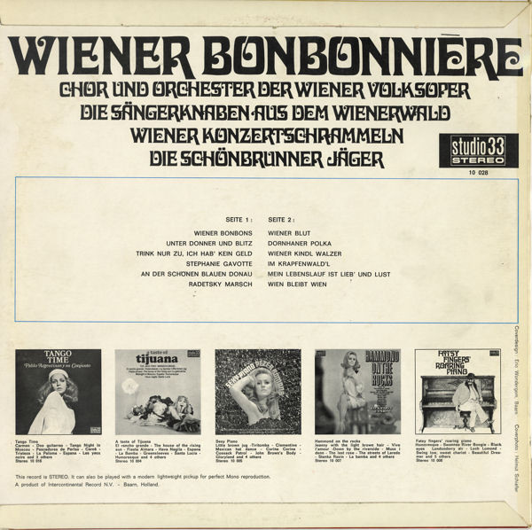 Chor Der Wiener Volksoper / Wiener Volksopernorchester, Die Sängerknaben Vom Wienerwald / Wiener Konzertschrammeln / Die Schönbrunner Jäger-1