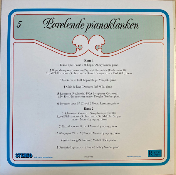 Frédéric Chopin, Sergei Rachmaninoff, Claude Debussy, Anton Rubinstein, Henry Litolff, Robert Schumann-1