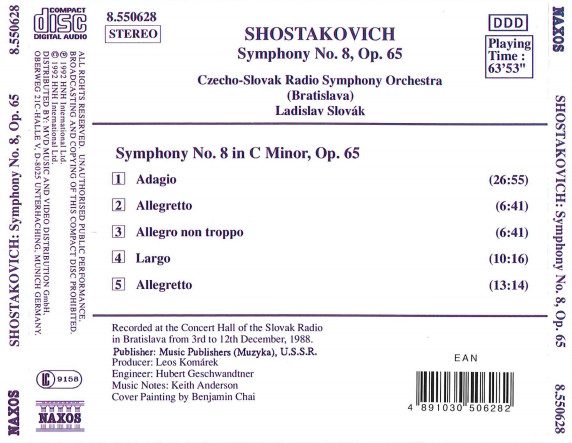 Dmitri Shostakovich, Slovak Radio Symphony Orchestra, Ladislav Slovák-1