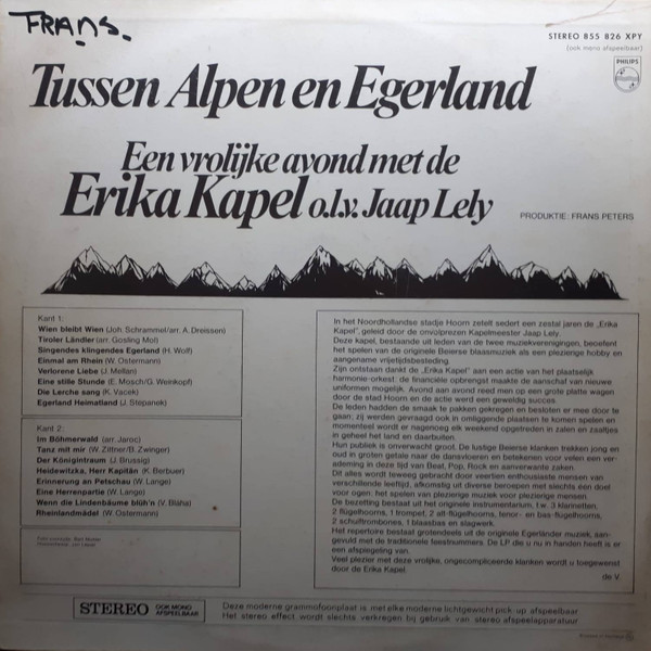 Erika Kapel o.l.v. Jaap Lely-1
