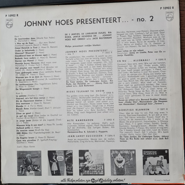 De 2 Jantjes, De Limburgse Zusjes, Jantje Hendrikx, Ria Roda, Johnny Hoes Met Orkest o.l.v. Jack Bulterman-1