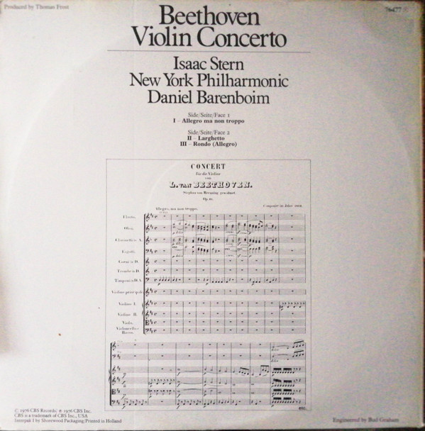 Ludwig van Beethoven - Isaac Stern, New York Philharmonic, Daniel Barenboim-1
