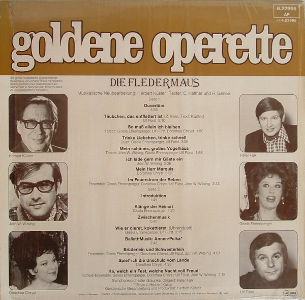 Johann Strauss Jr., Gisela Ehrensperger, Dorothea Chryst, Ulf Fürst, Jörn Wilsing, Symphonie-Orchester Graunke, Peter Falk (2)-1