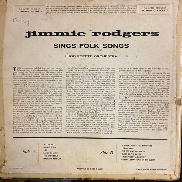Jimmie Rodgers (2) With The Hugo Peretti Orchestra-1