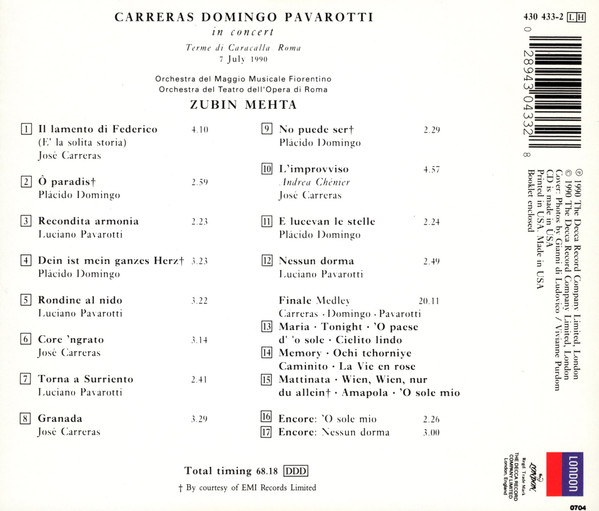 José Carreras, Placido Domingo, Luciano Pavarotti, Zubin Mehta-1