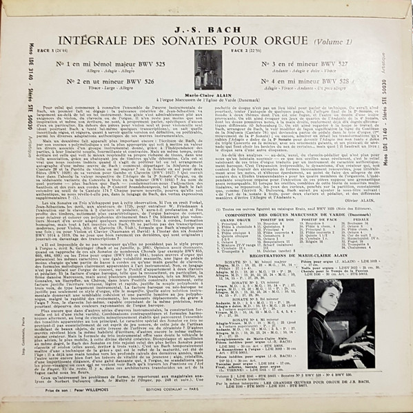 Johann Sebastian Bach - Marie-Claire Alain-1