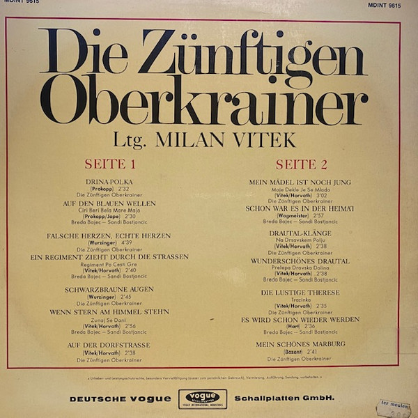 Die Zünftigen Oberkrainer, Milan Vitek-1