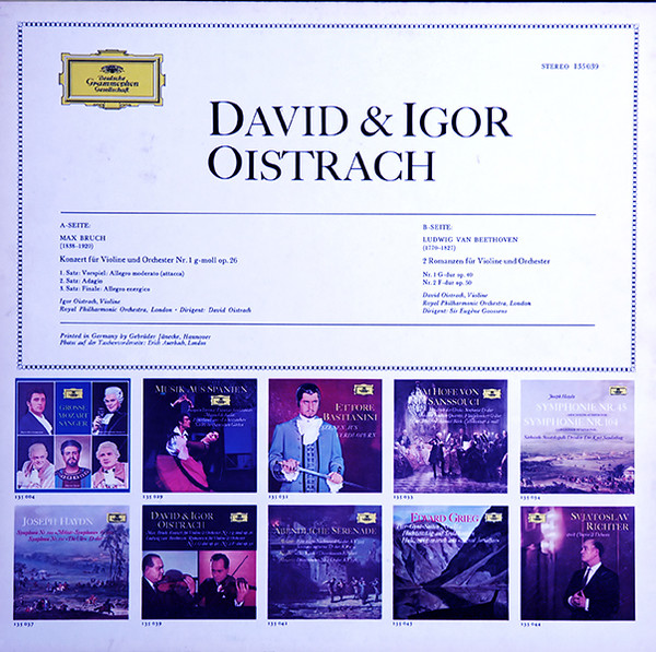 David Oistrach & Igor Oistrach – Max Bruch / Ludwig van Beethoven-1