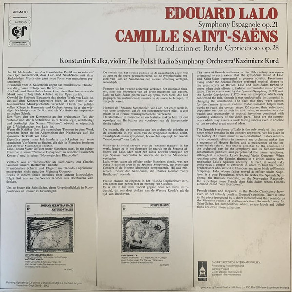 Édouard Lalo / Camille Saint-Saëns - Konstanty Andrzej Kulka • Wielka Orkiestra Symfoniczna Polskiego Radia • Kazimierz Kord-1