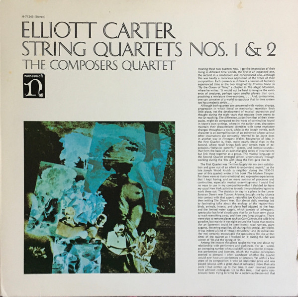 Elliott Carter - The Composers Quartet-0