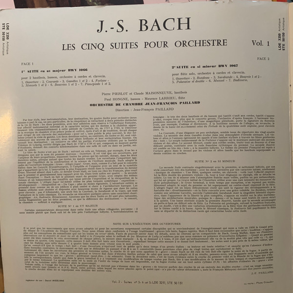 Johann Sebastian Bach - Orchestre De Chambre Jean-François Paillard-1