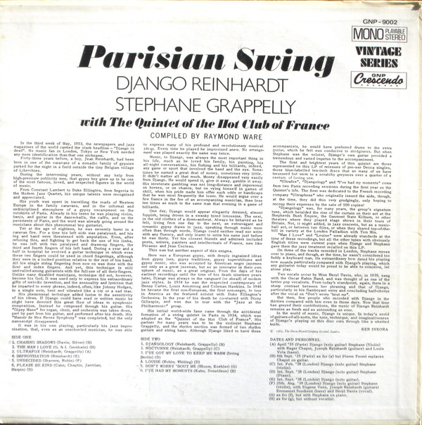 Django Reinhardt / Stéphane Grappelli With Quintette Du Hot Club De France-1