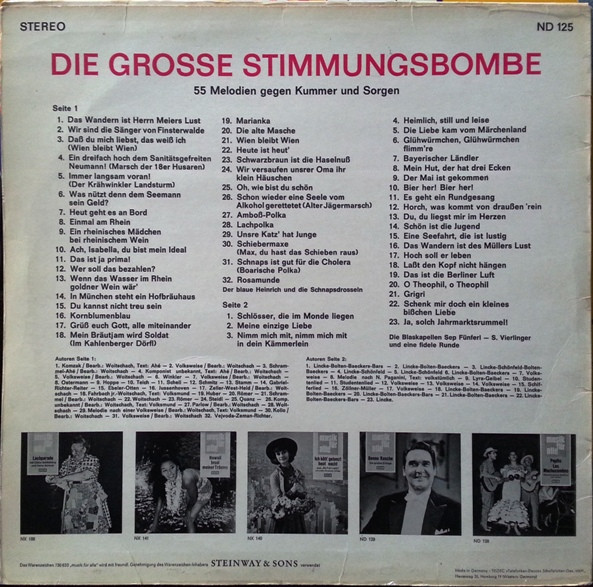 Der Blaue Heinrich Und Die Schnapsdrosseln / Die Blaskapelle Sepp Fünferl - Die Blaskapelle Sepp Vierlinger Und Eine Fidele Runde-1