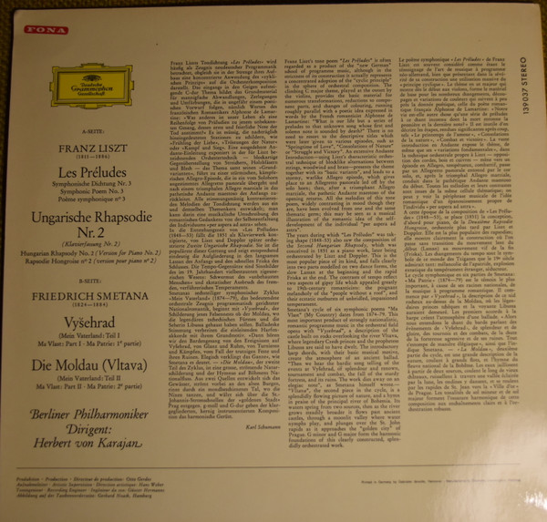 Franz Liszt / Bedřich Smetana - Berliner Philharmoniker, Herbert von Karajan-1