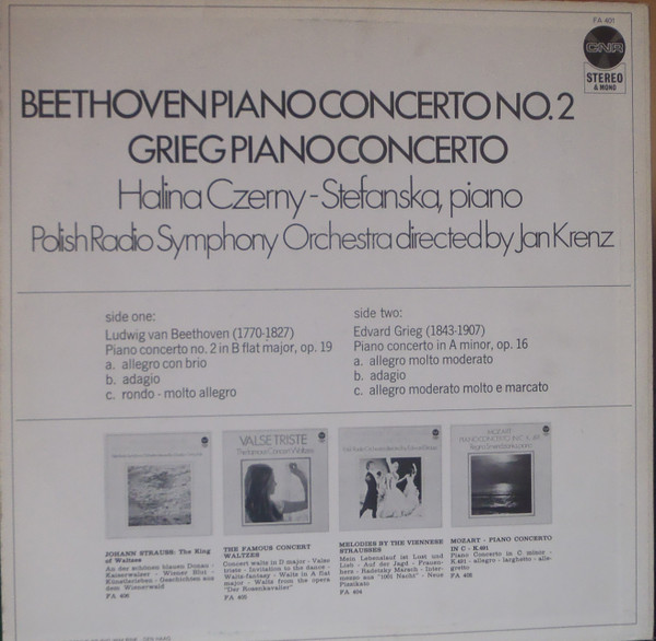 Ludwig van Beethoven, Edvard Grieg, Halina Czerny-Stefańska-1