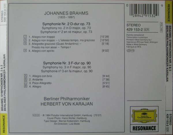 Johannes Brahms - Berliner Philharmoniker, Herbert von Karajan-1