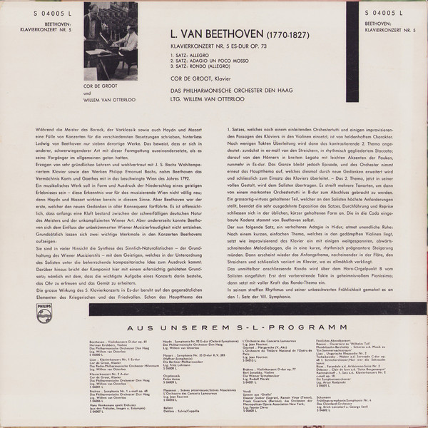 Ludwig van Beethoven – Cor De Groot, Willem Van Otterloo Conducting The Hague Philharmonic-1