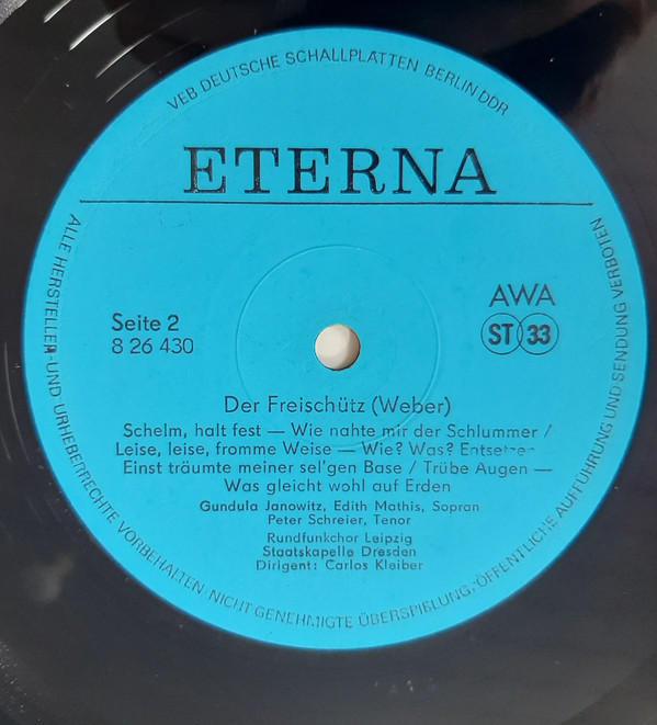 Carl Maria von Weber, Gundula Janowitz, Edith Mathis, Peter Schreier, Theo Adam, Siegfried Vogel, Rundfunkchor Leipzig, Staatskapelle Dresden, Carlos Kleiber-1