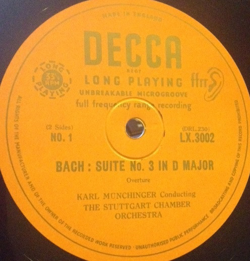 Johann Sebastian Bach / Karl Münchinger, Stuttgarter Kammerorchester-1