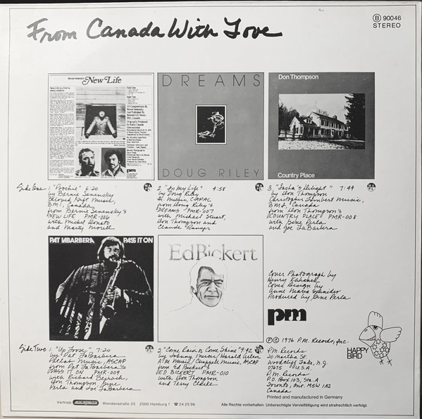 Ed Bickert / Don Thompson (2) / Doug Riley / Pat LaBarbera / Bernie Senensky-1