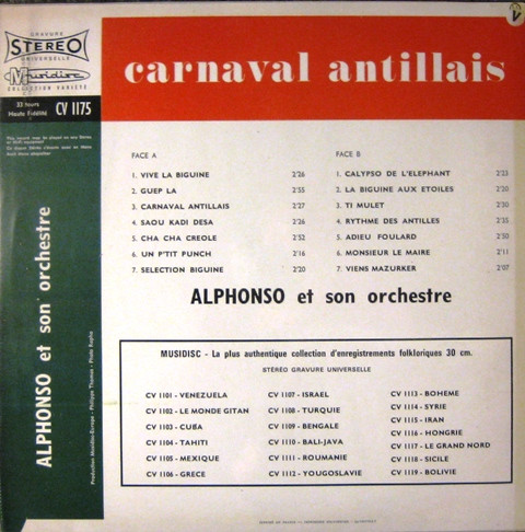 Alphonso Et Son Orchestre Typique Antillais-1