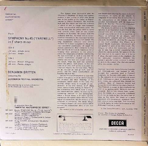 Joseph Haydn, The Aldeburgh Festival Orchestra, Benjamin Britten-1