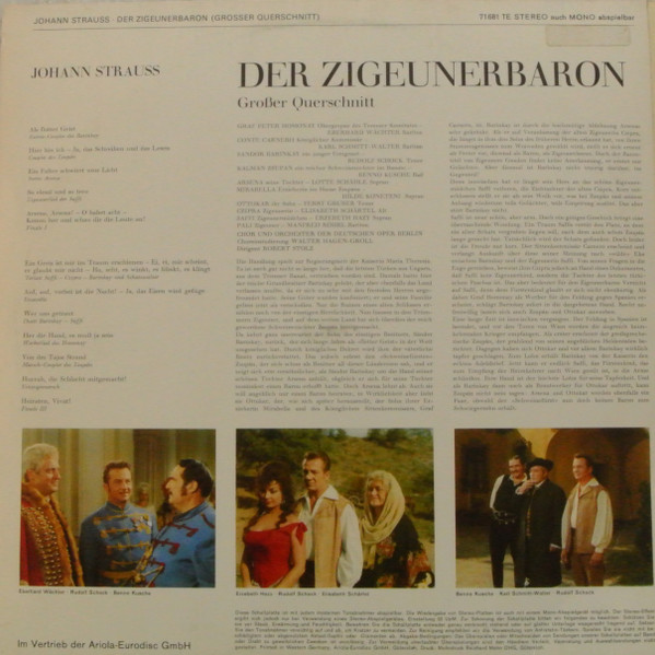 Johann Strauss Jr., Rudolf Schock, Házy Erzsébet, Benno Kusche, Eberhard Wächter, Karl Schmitt-Walter, Orchester Der Deutschen Oper Berlin, Robert Stolz-1