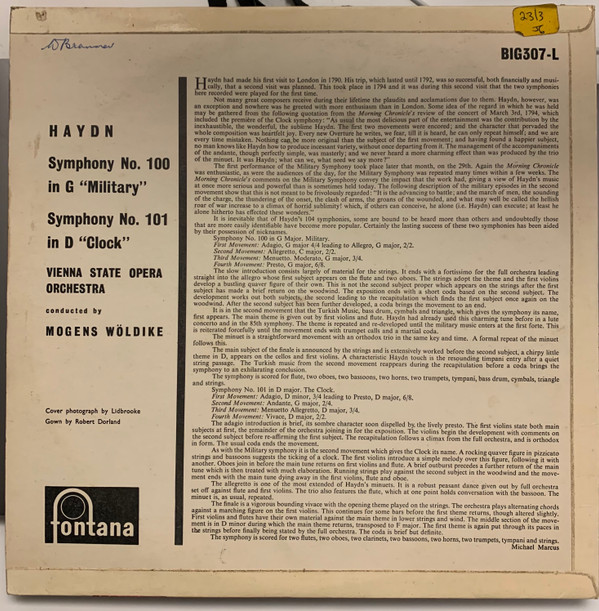 Joseph Haydn, Orchester Der Wiener Staatsoper, Mogens Wöldike-1