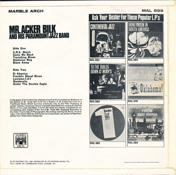 Acker Bilk And His Paramount Jazz Band-1