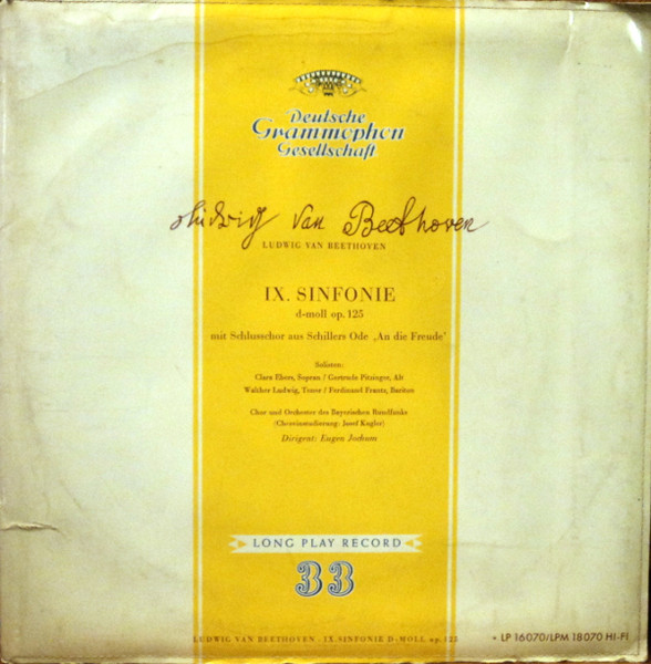 Ludwig van Beethoven, Clara Ebers / Gertrude Pitzinger / Walther Ludwig / Ferdinand Frantz, Chor Des Bayerischen Rundfunks Und Symphonie-Orchester Des Bayerischen Rundfunks, Josef Kugler, Eugen Jochum-0