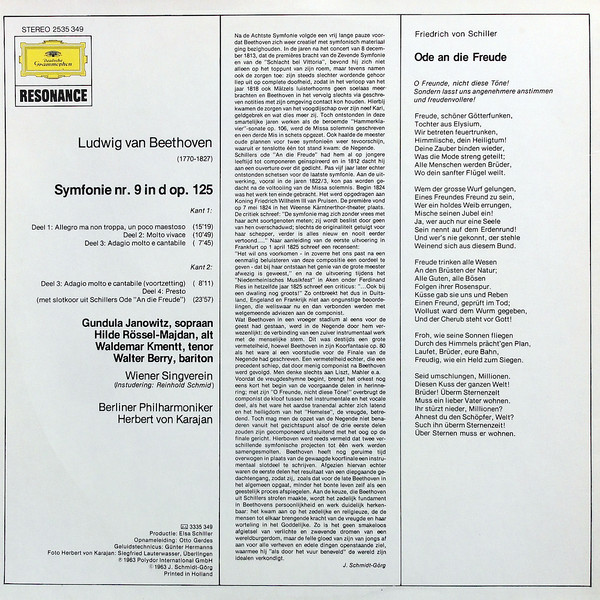 Ludwig van Beethoven — Gundula Janowitz · Hilde Rössel-Majdan · Waldemar Kmentt · Walter Berry · Wiener Singverein — Berliner Philharmoniker - Herbert von Karajan-1