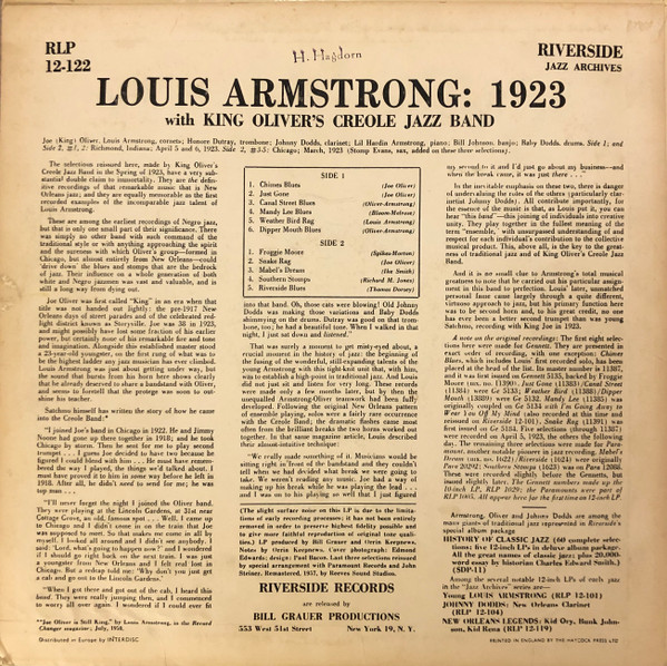 Louis Armstrong With King Oliver's Creole Jazz Band-1