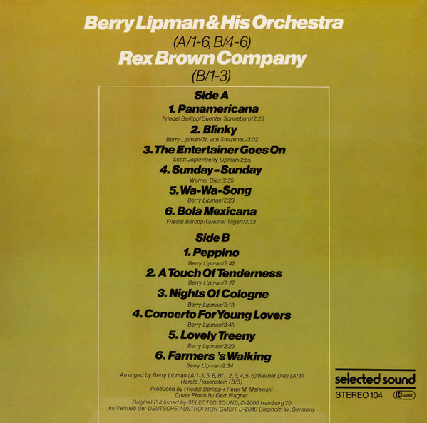 Berry Lipman & His Orchestra, Rex Brown Company-1