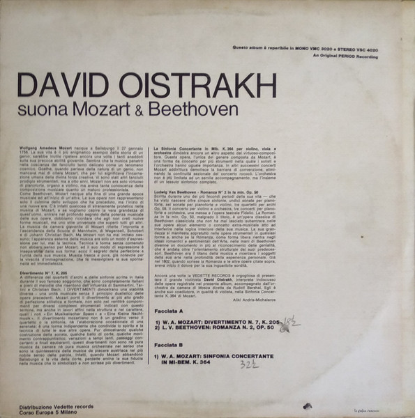 David Oistrach And Moscow Chamber Orchestra, Wolfgang Amadeus Mozart, Ludwig van Beethoven-1